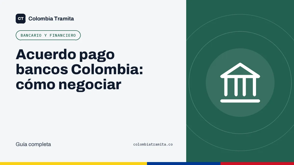 Acuerdo pago bancos Colombia: cómo negociar