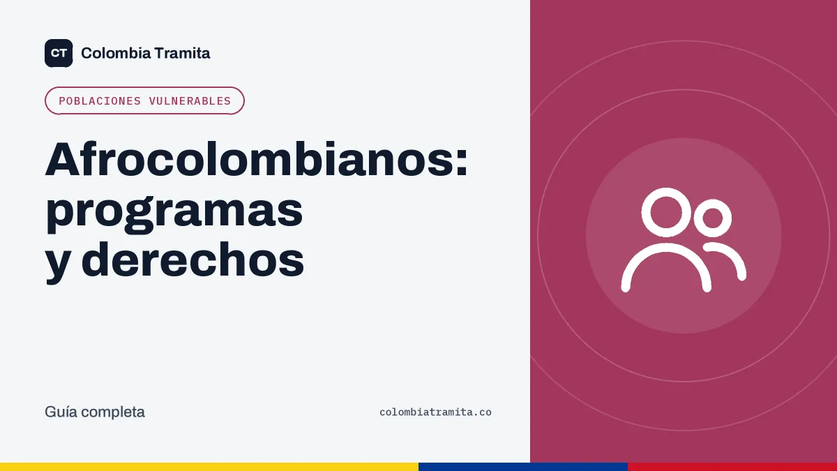 Afrocolombianos: programas y derechos