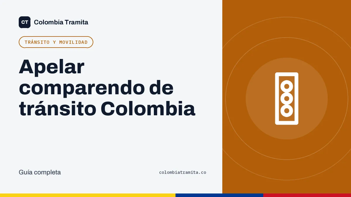 Apelar comparendo de tránsito Colombia