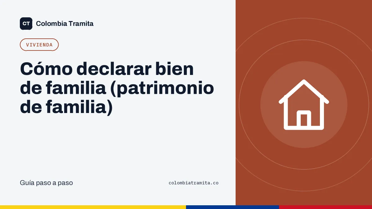 Cómo declarar bien de familia (patrimonio de familia)