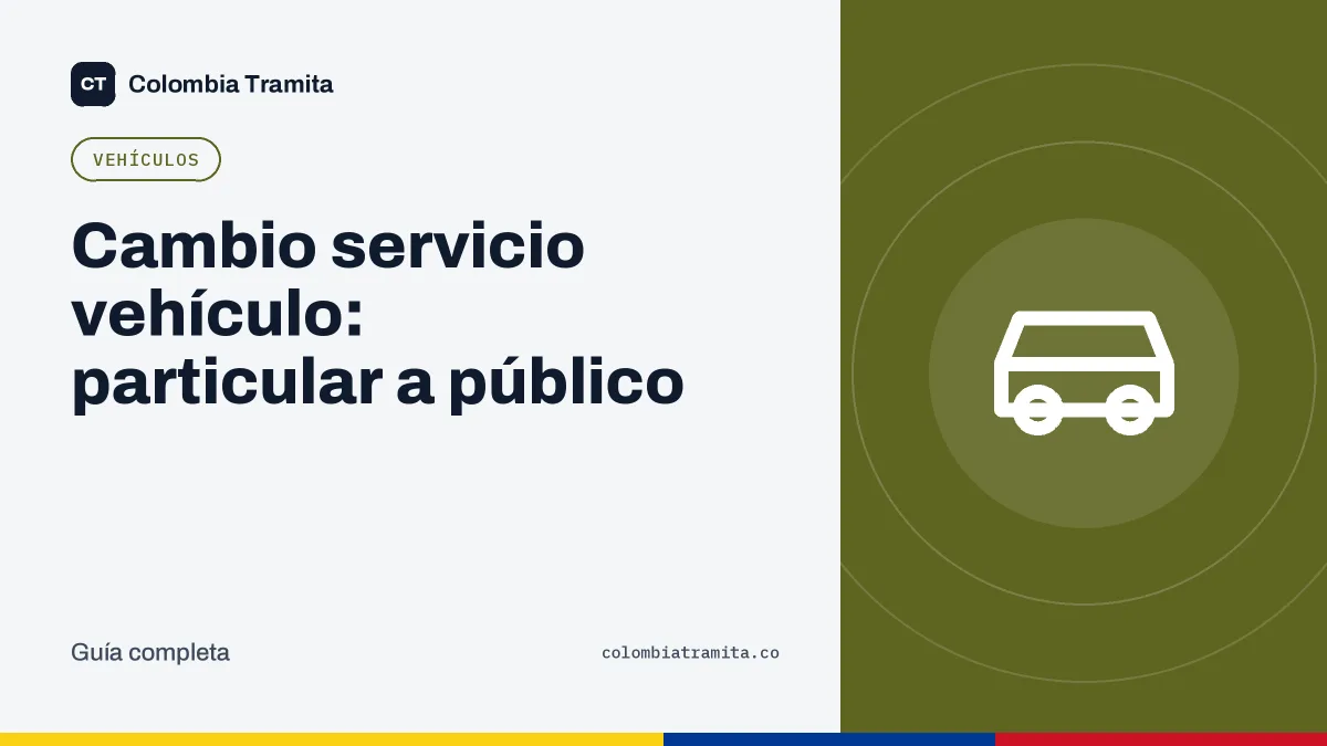 Cambio servicio vehículo: particular a público