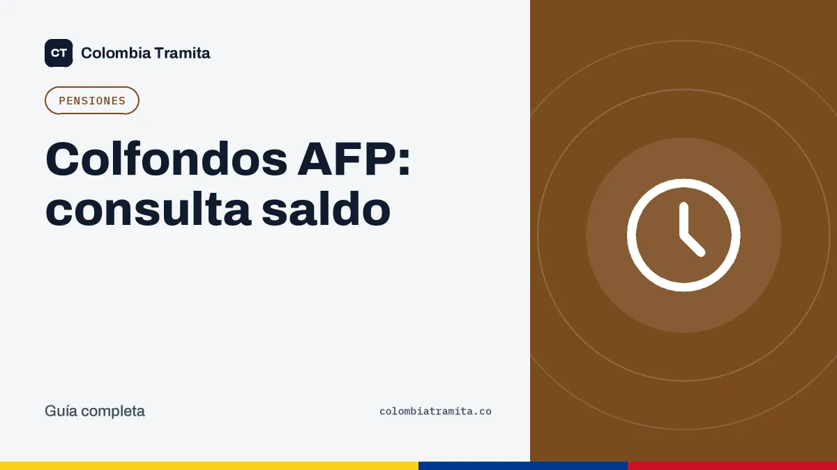 Colfondos AFP: consulta saldo