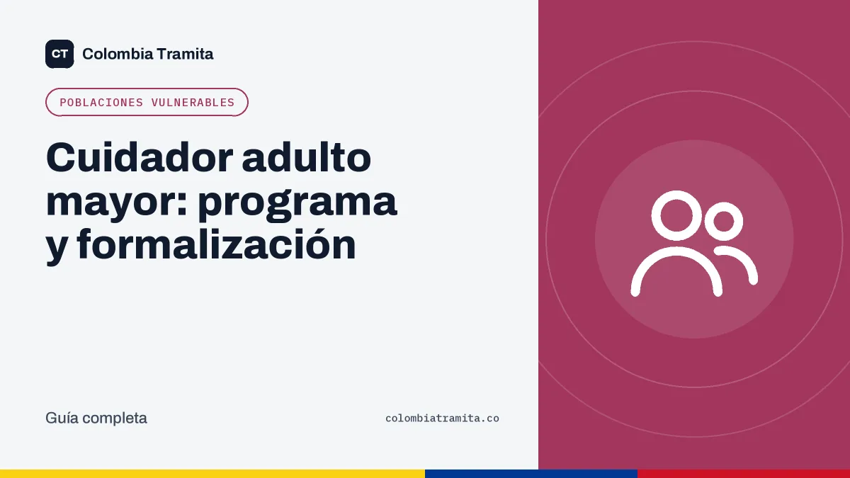 Cuidador adulto mayor: programa y formalización