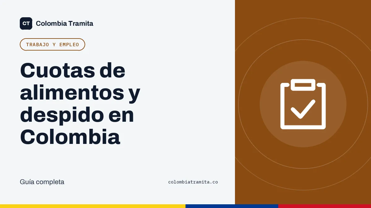 Cuotas de alimentos y despido en Colombia