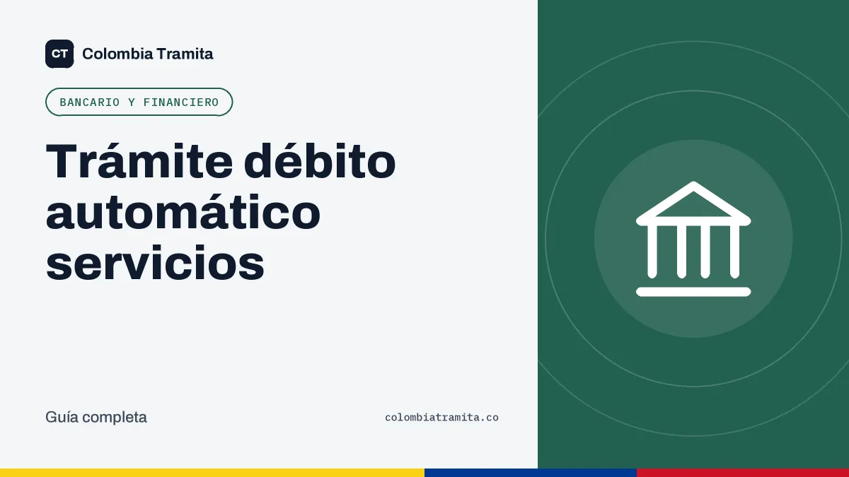 Trámite débito automático servicios