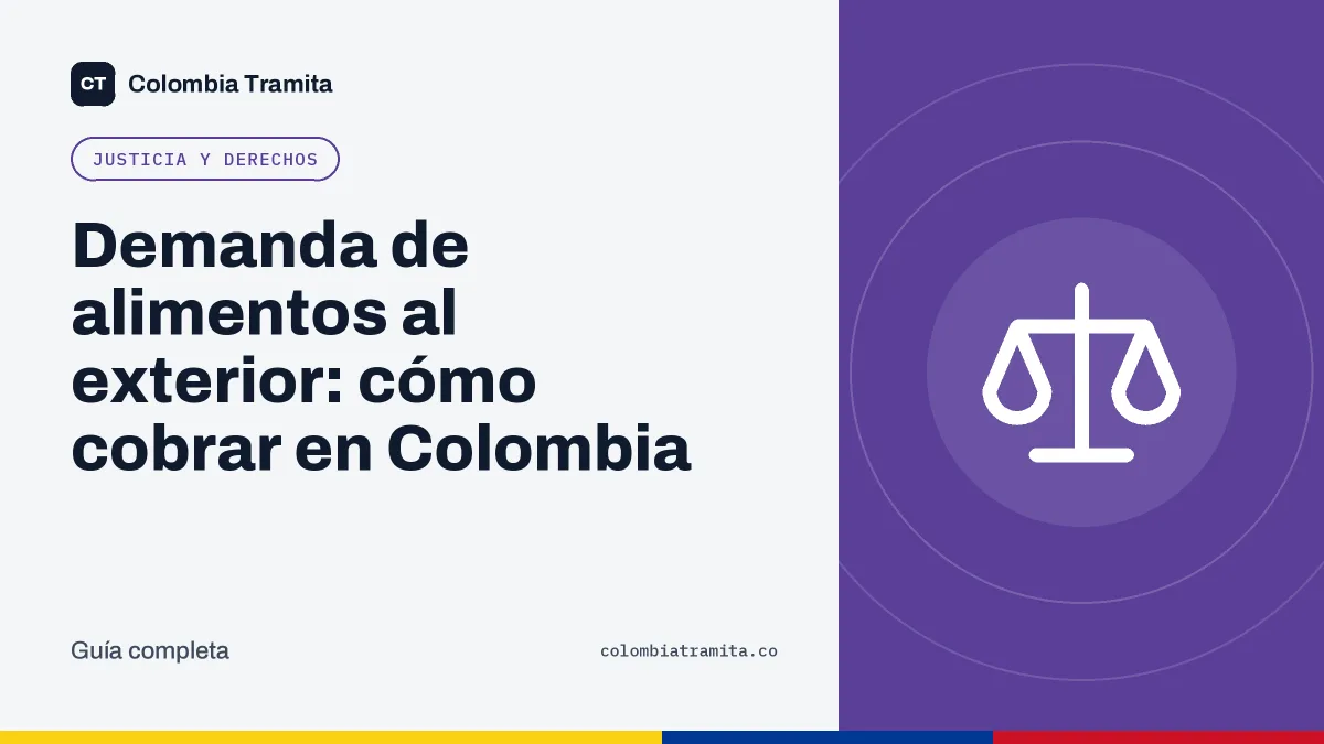 Demanda de alimentos al exterior: cómo cobrar en Colombia