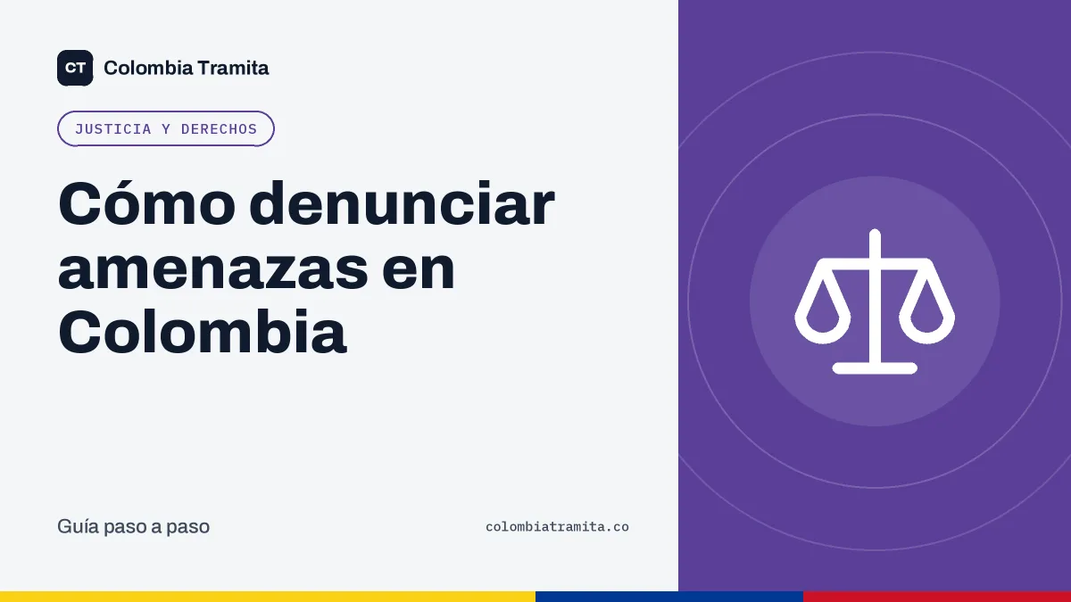 Cómo denunciar amenazas en Colombia