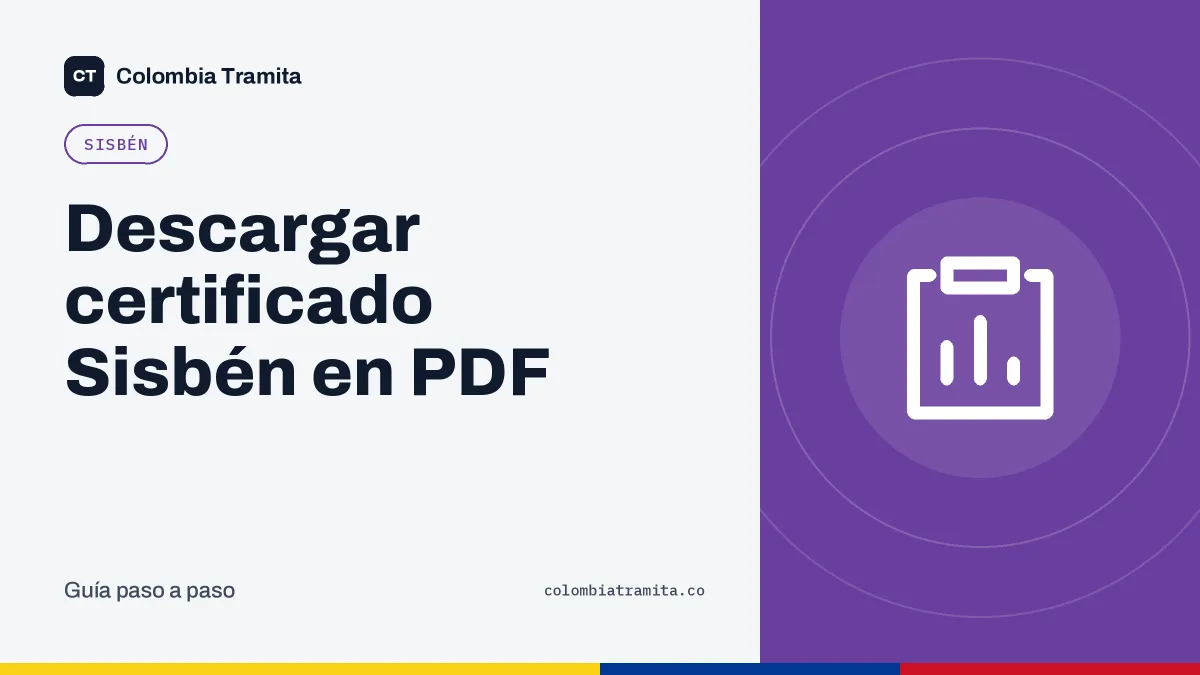 Descargar certificado Sisbén en PDF