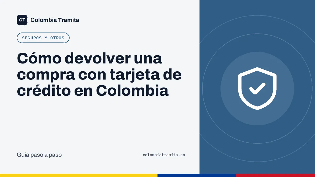 Cómo devolver una compra con tarjeta de crédito en Colombia