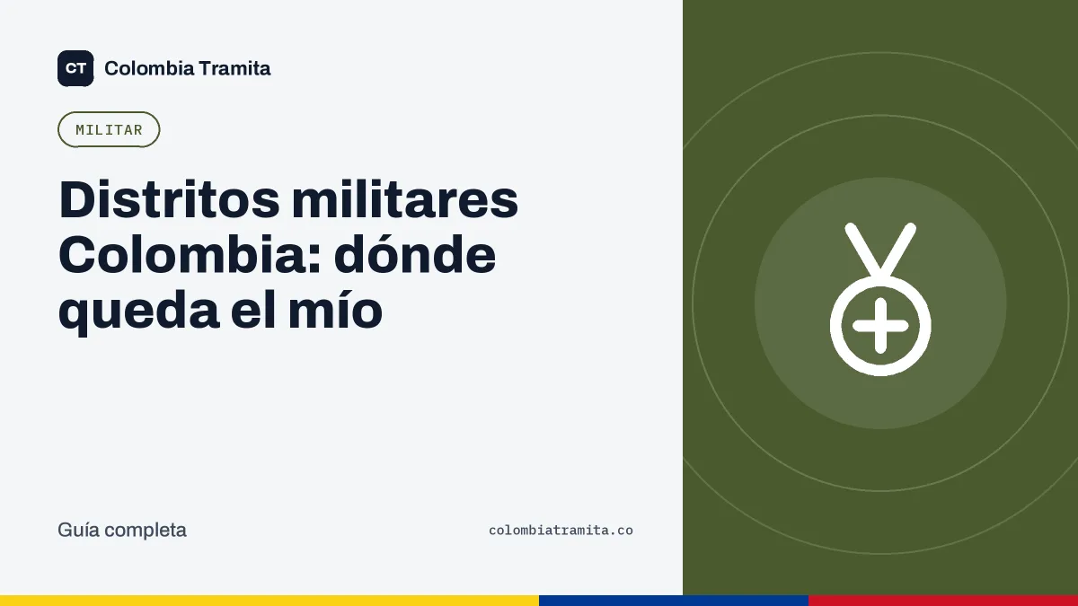 Distritos militares Colombia: dónde queda el mío