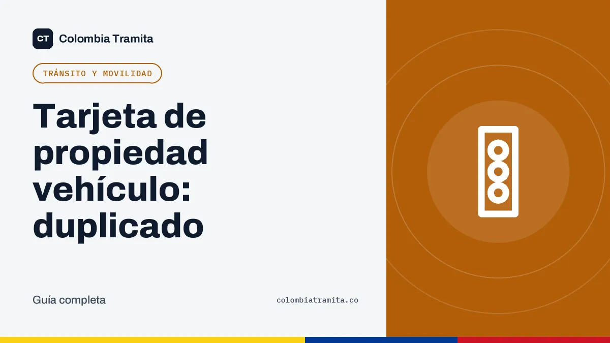 Tarjeta de propiedad vehículo: duplicado