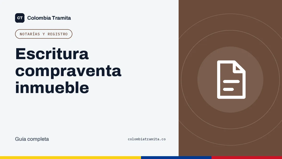 Escritura compraventa inmueble