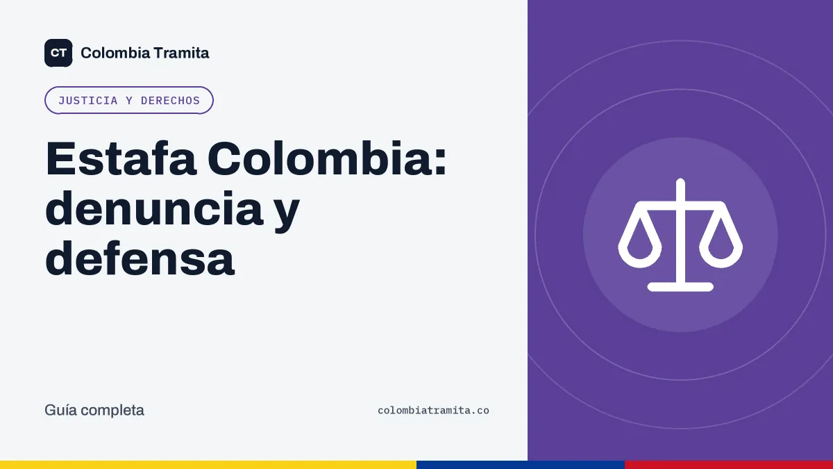 Estafa Colombia: denuncia y defensa