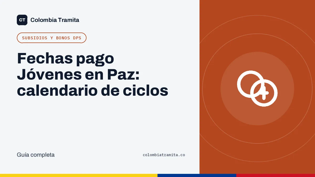 Fechas pago Jóvenes en Paz: calendario de ciclos
