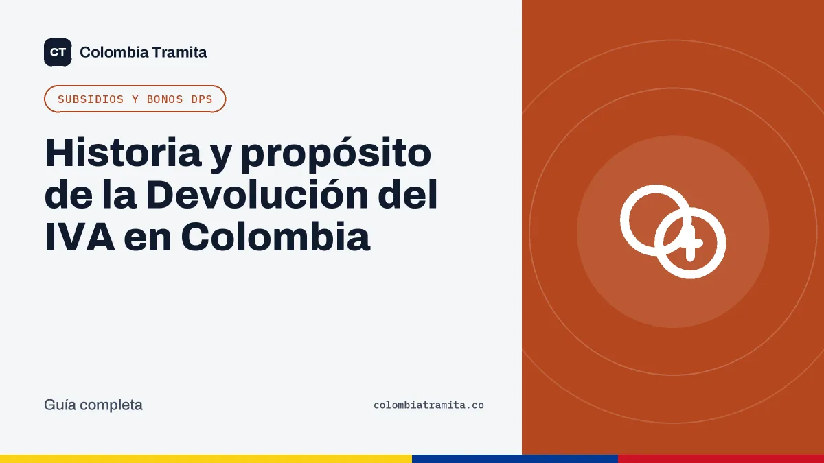 Historia y propósito de la Devolución del IVA en Colombia