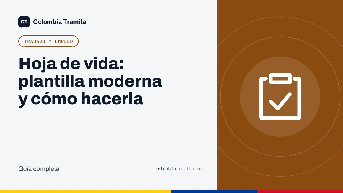 Hoja de vida: plantilla moderna y cómo hacerla