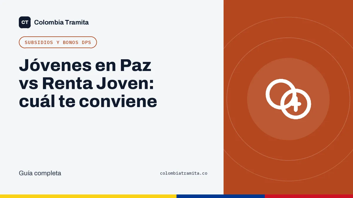 Jóvenes en Paz vs Renta Joven: cuál te conviene