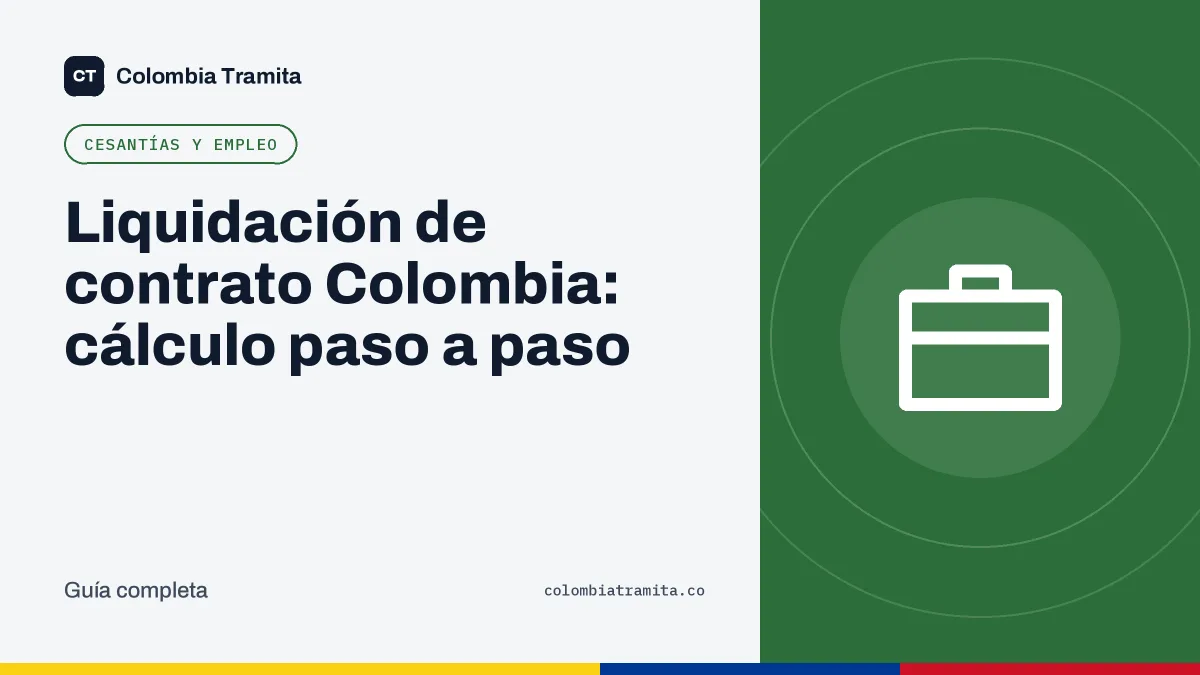 Liquidación de contrato Colombia: cálculo paso a paso