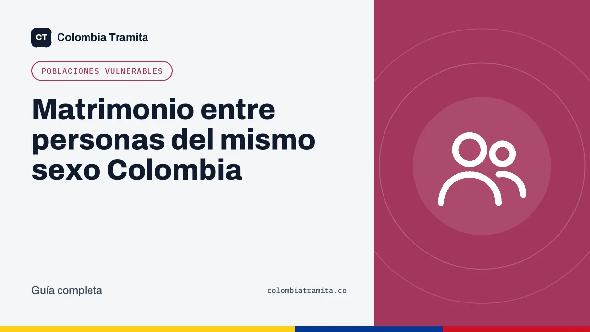 Matrimonio entre personas del mismo sexo Colombia