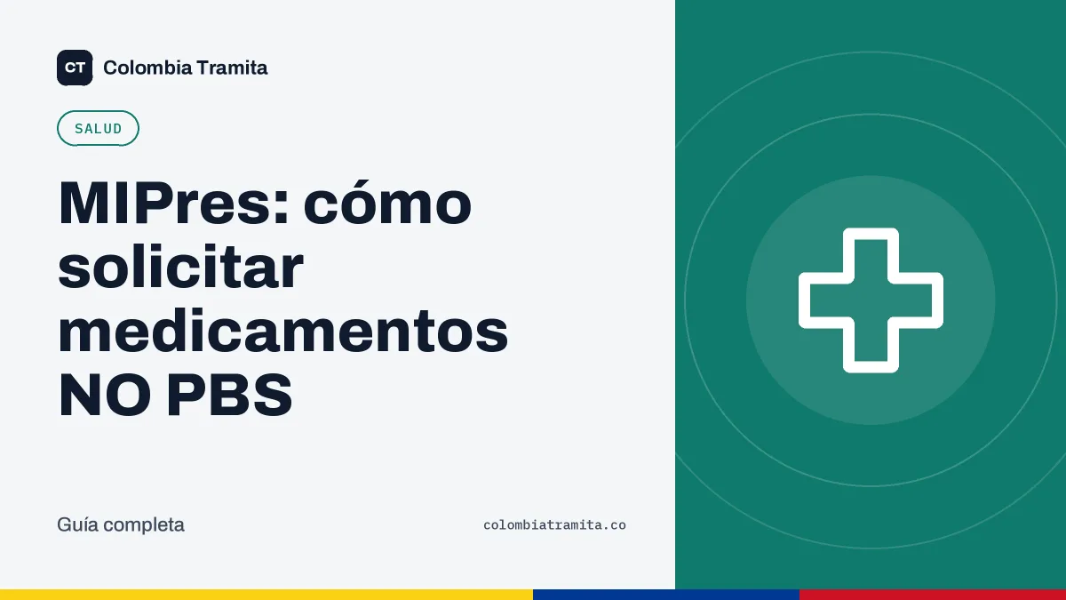 MIPres: cómo solicitar medicamentos NO PBS