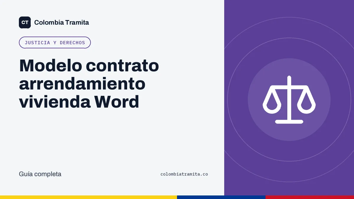 Modelo contrato arrendamiento vivienda Word
