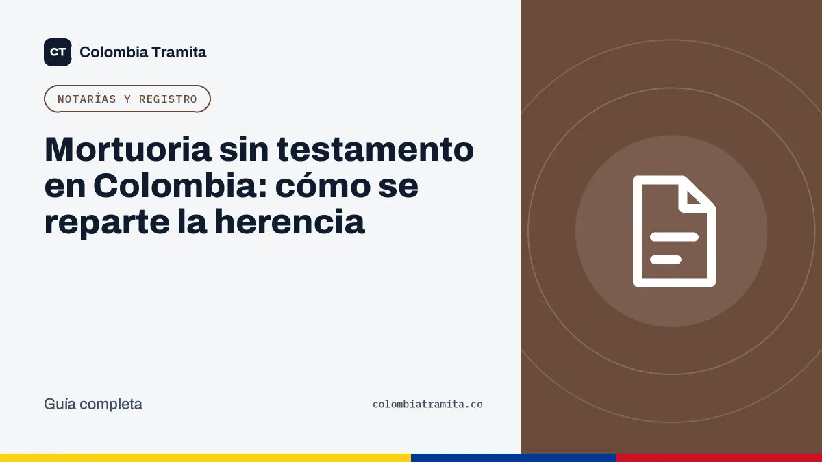 Mortuoria sin testamento en Colombia: cómo se reparte la herencia