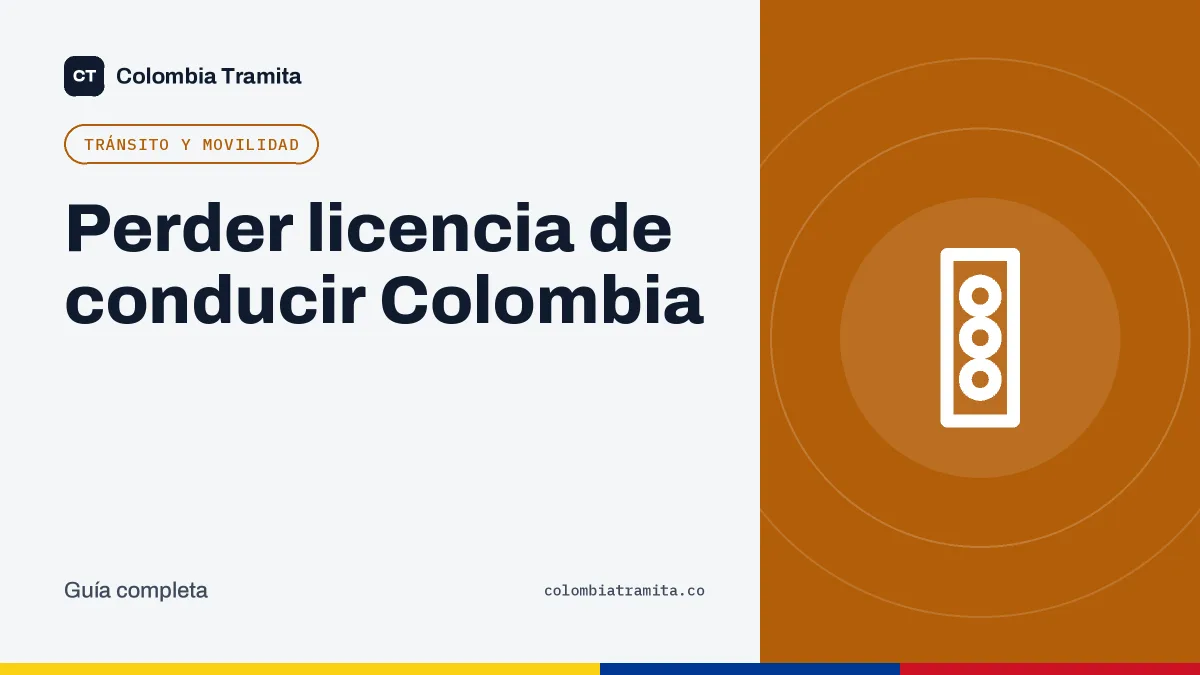 Perder licencia de conducir Colombia