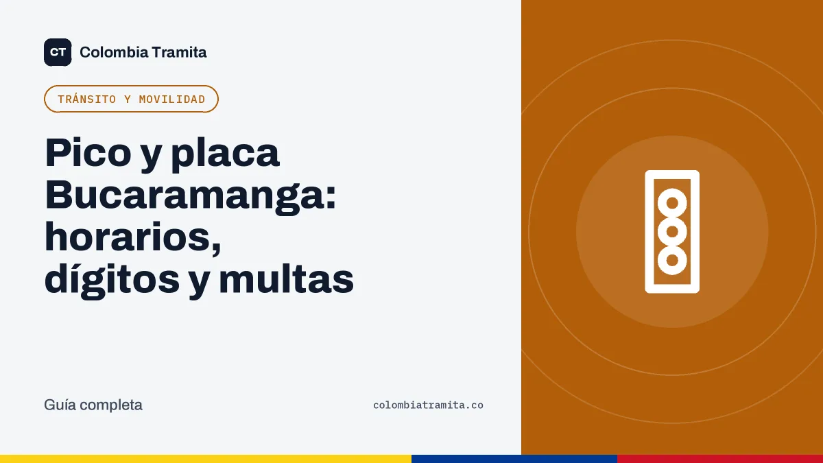 Pico y placa Bucaramanga: horarios, dígitos y multas