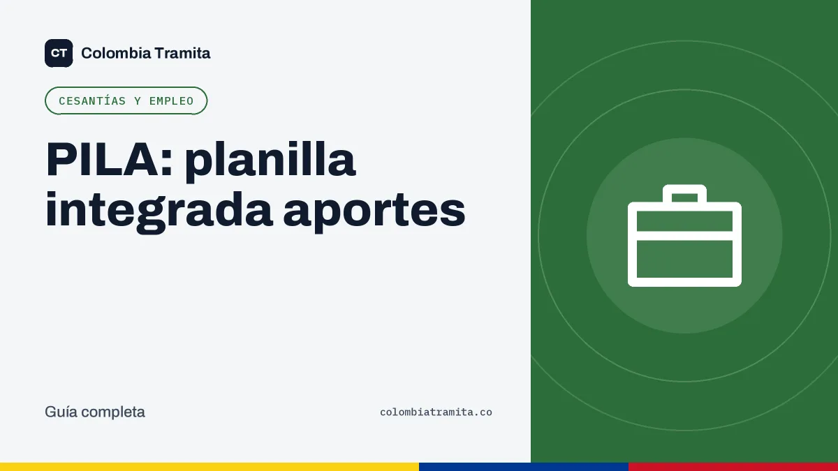 PILA: planilla integrada aportes