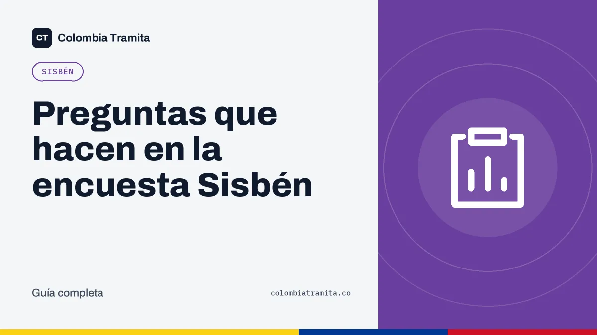 Preguntas que hacen en la encuesta Sisbén