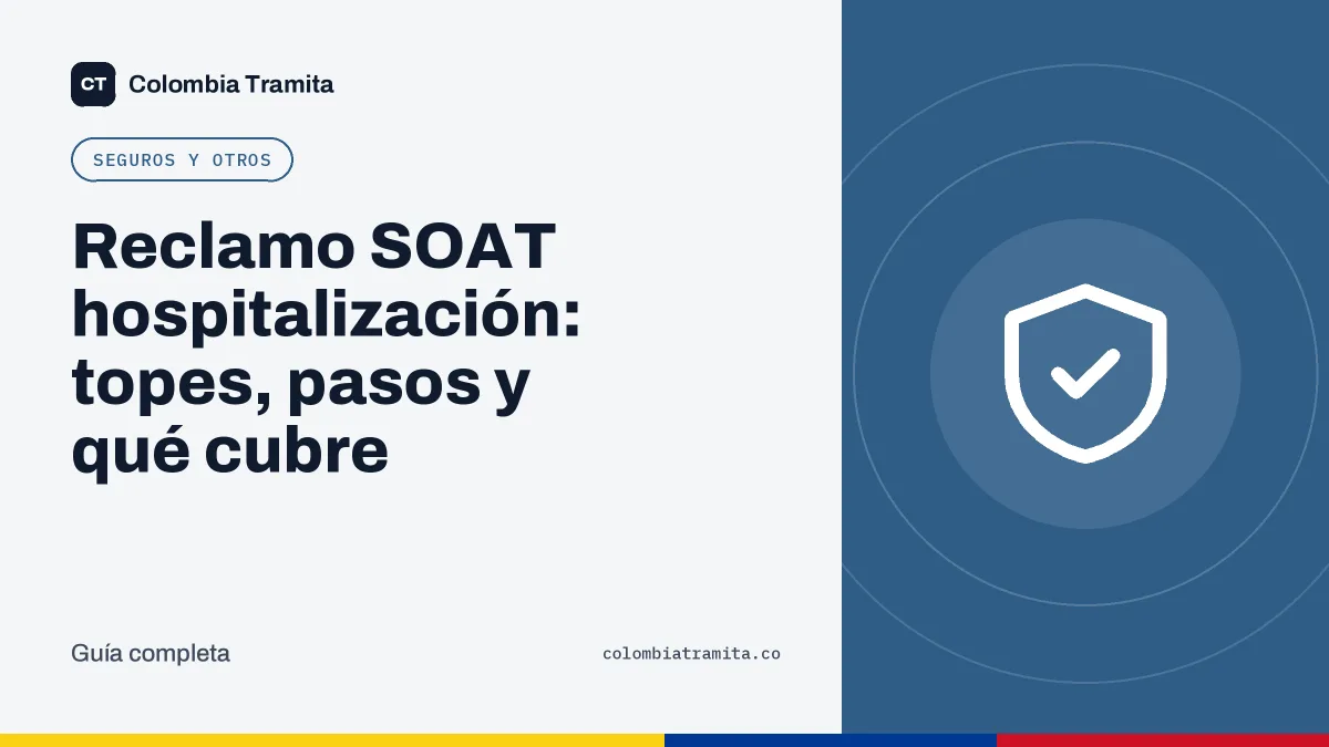 Reclamo SOAT hospitalización: topes, pasos y qué cubre