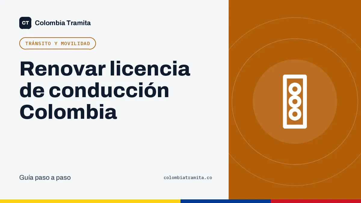 Renovar licencia de conducción Colombia