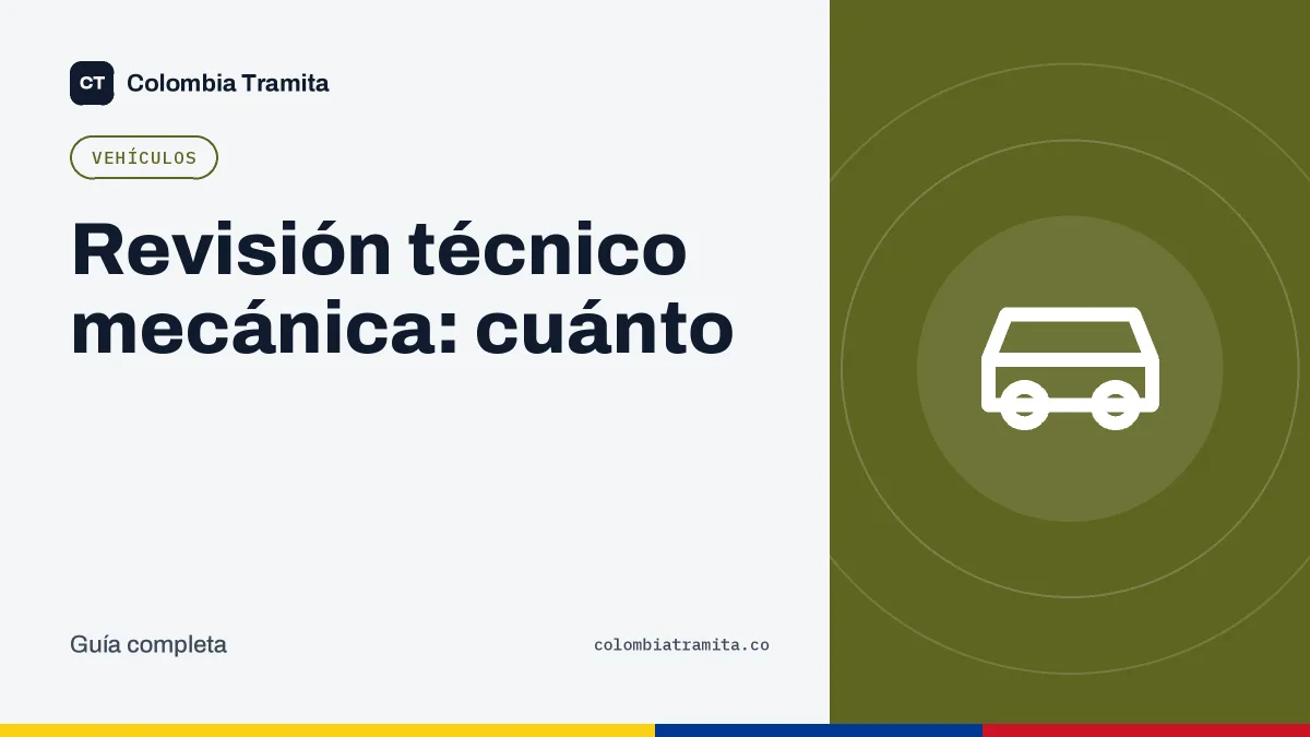 Revisión técnico mecánica: cuánto
