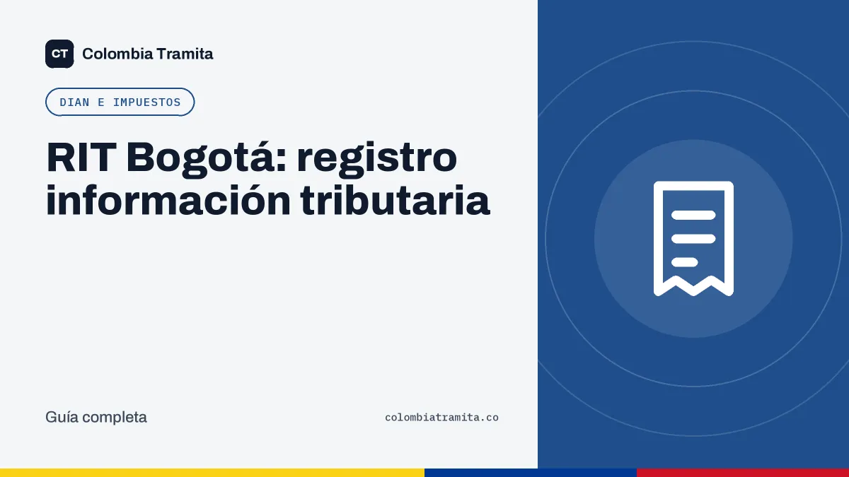 RIT Bogotá: registro información tributaria