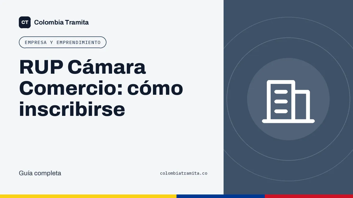 RUP Cámara Comercio: cómo inscribirse