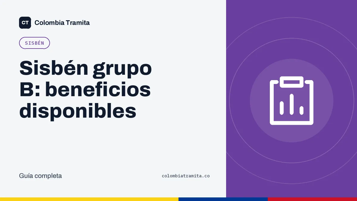Sisbén grupo B: beneficios disponibles