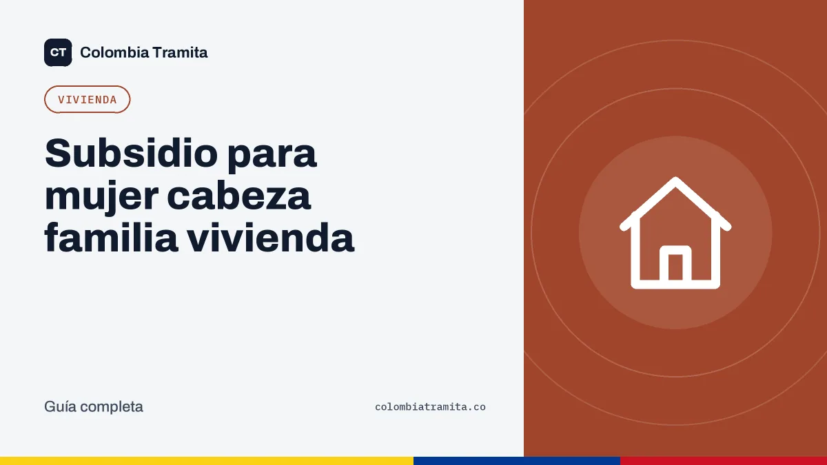 Subsidio para mujer cabeza familia vivienda