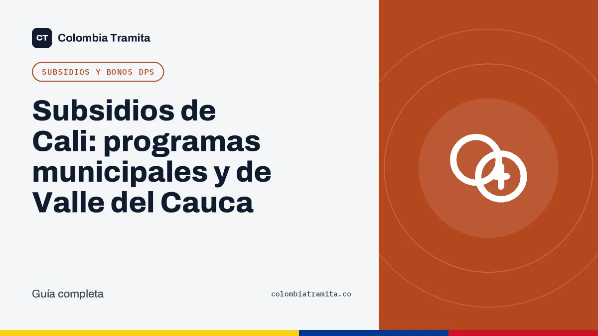 Subsidios de Cali: programas municipales y de Valle del Cauca
